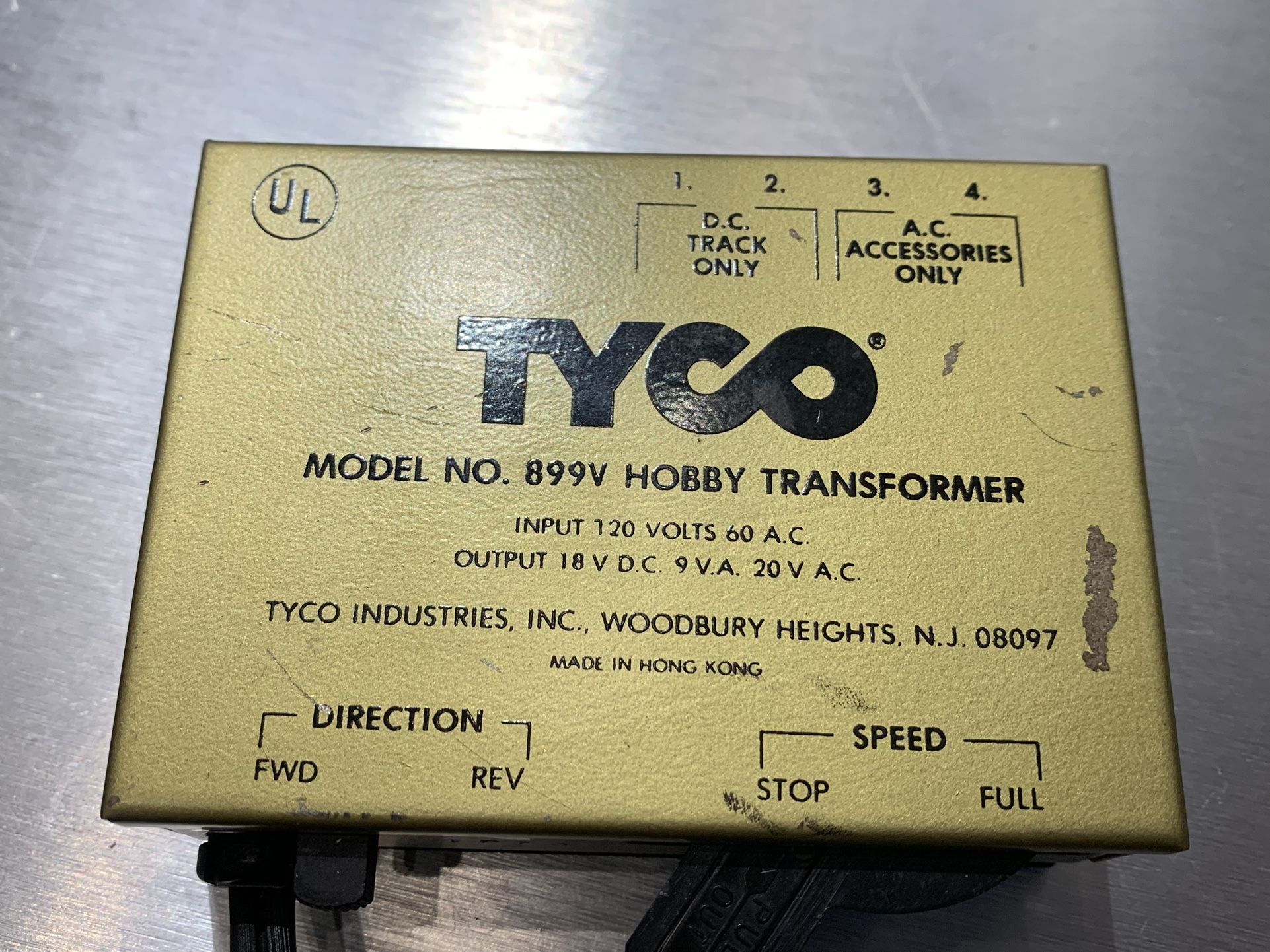 Tyco HO Electric Power Pack Train Transformer Model 899V Hobby Transformer VTG