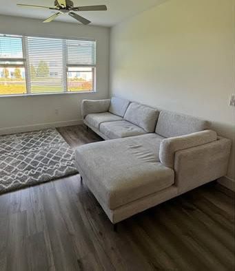 Living Spaces Light Grey Sectional