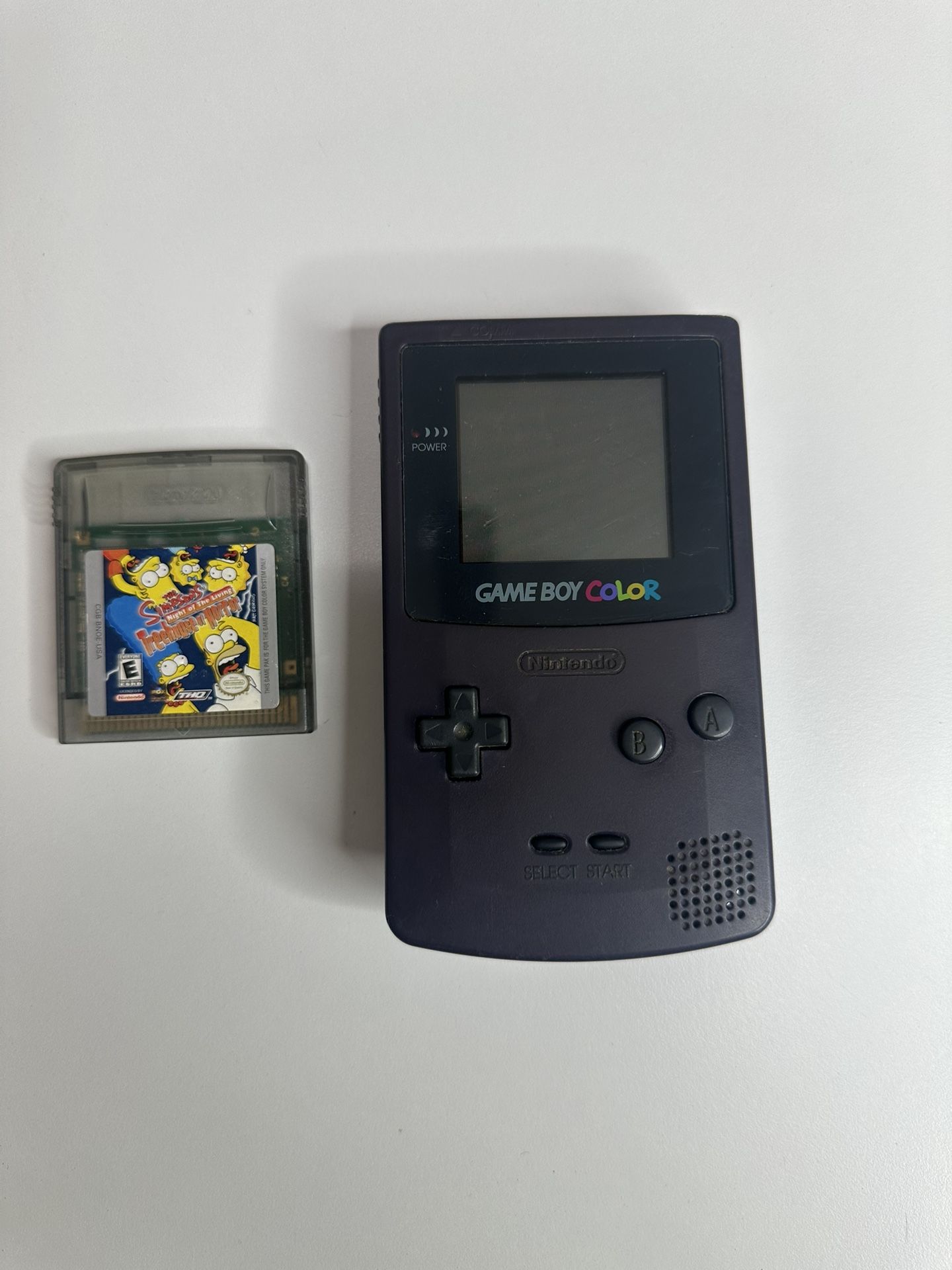 Nintendo game boy color Console and game Simpson