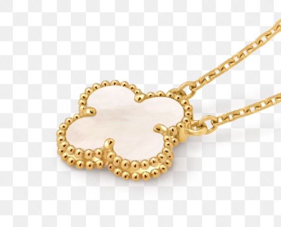 Van Cleef Mother Of Pearl Clover Necklace