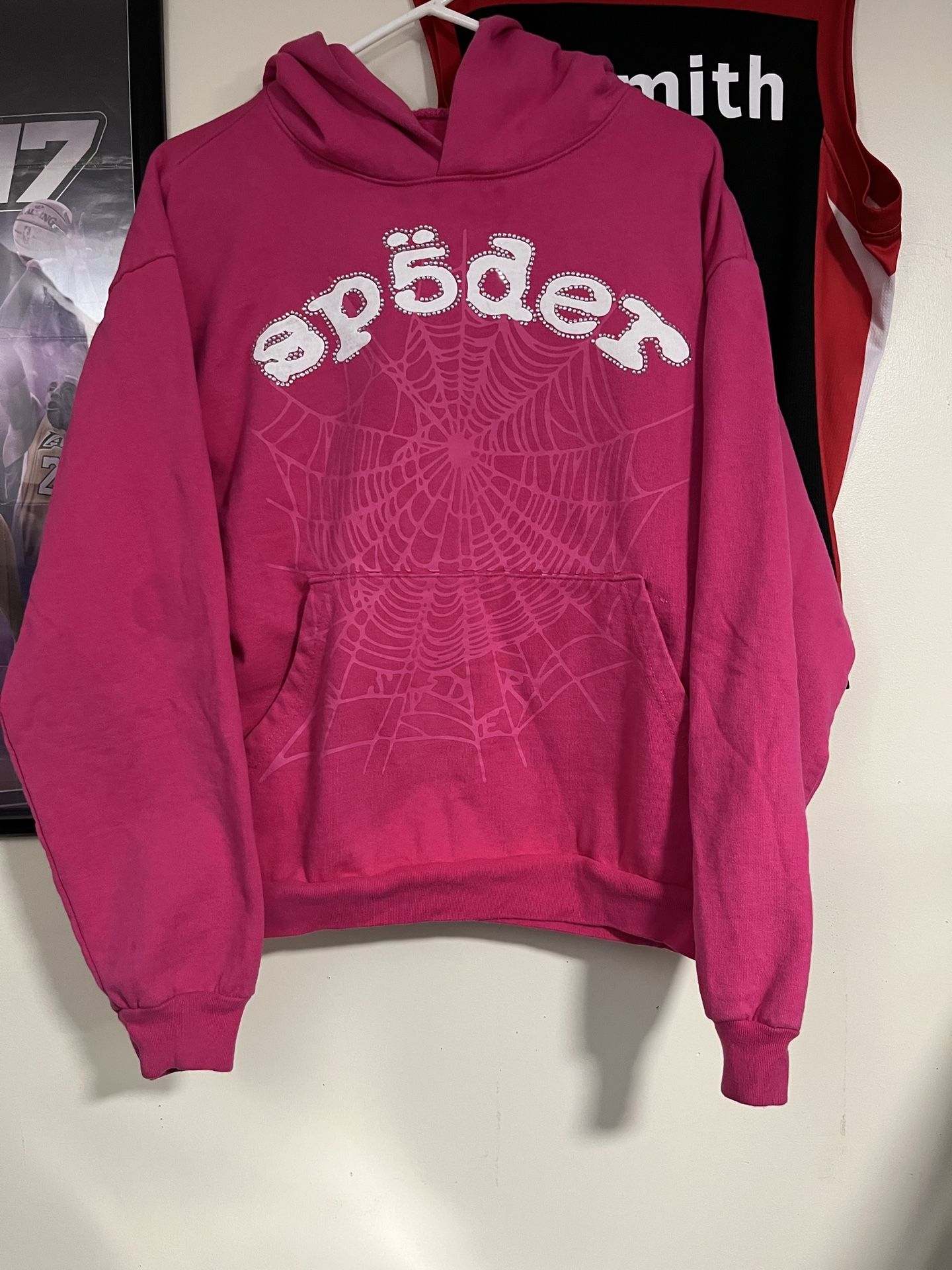 pink spider hoodie