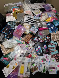 Huge Party Supply Lot – Balloons, Sequins, Stickers, Signs & Decorations