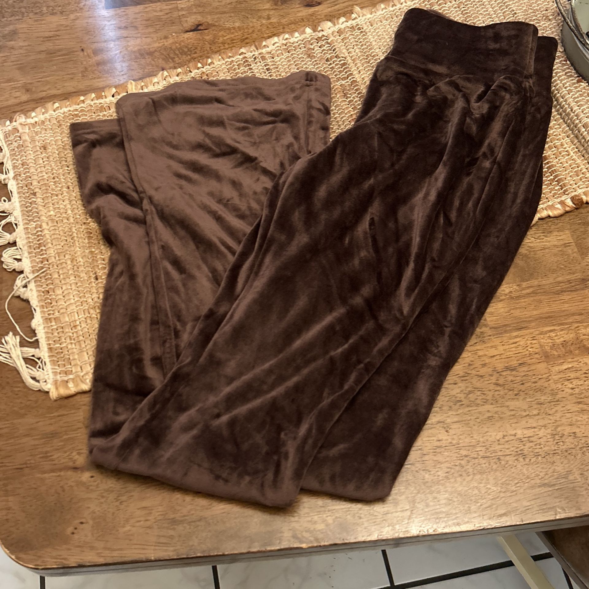 Brown Velour Flares