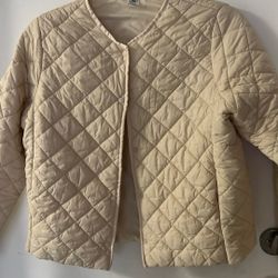 Jacket Quilted Color Ivory Size Large