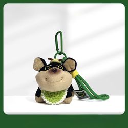 Chubby Dog Meme Keychain – Bee Sting Plush Pendant with Green Lanyard – 22cm (8.66 in)  	•	Brand new without tags 	•	Inspired by the viral meme of a d