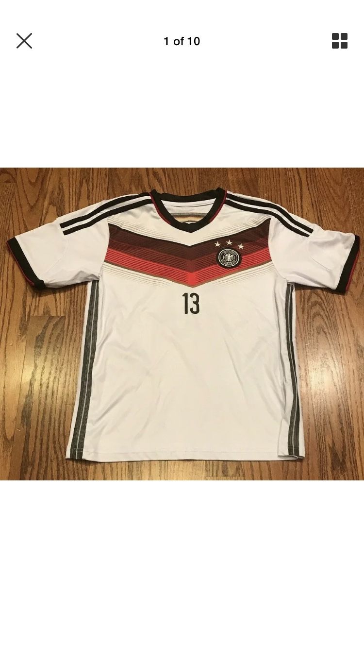 Thomas Muller #13 Germany National Team Soccer Football Club Jersey Youth Large