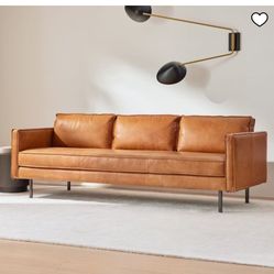 West Elm Axel Leather Sofa 89”