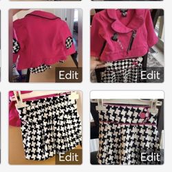 Two piece beautiful for baby girl  size 12 month by XOXO 