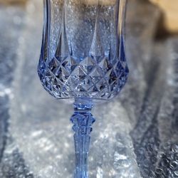 46 Pieces. Hard Plastic Wine Blue Glasses