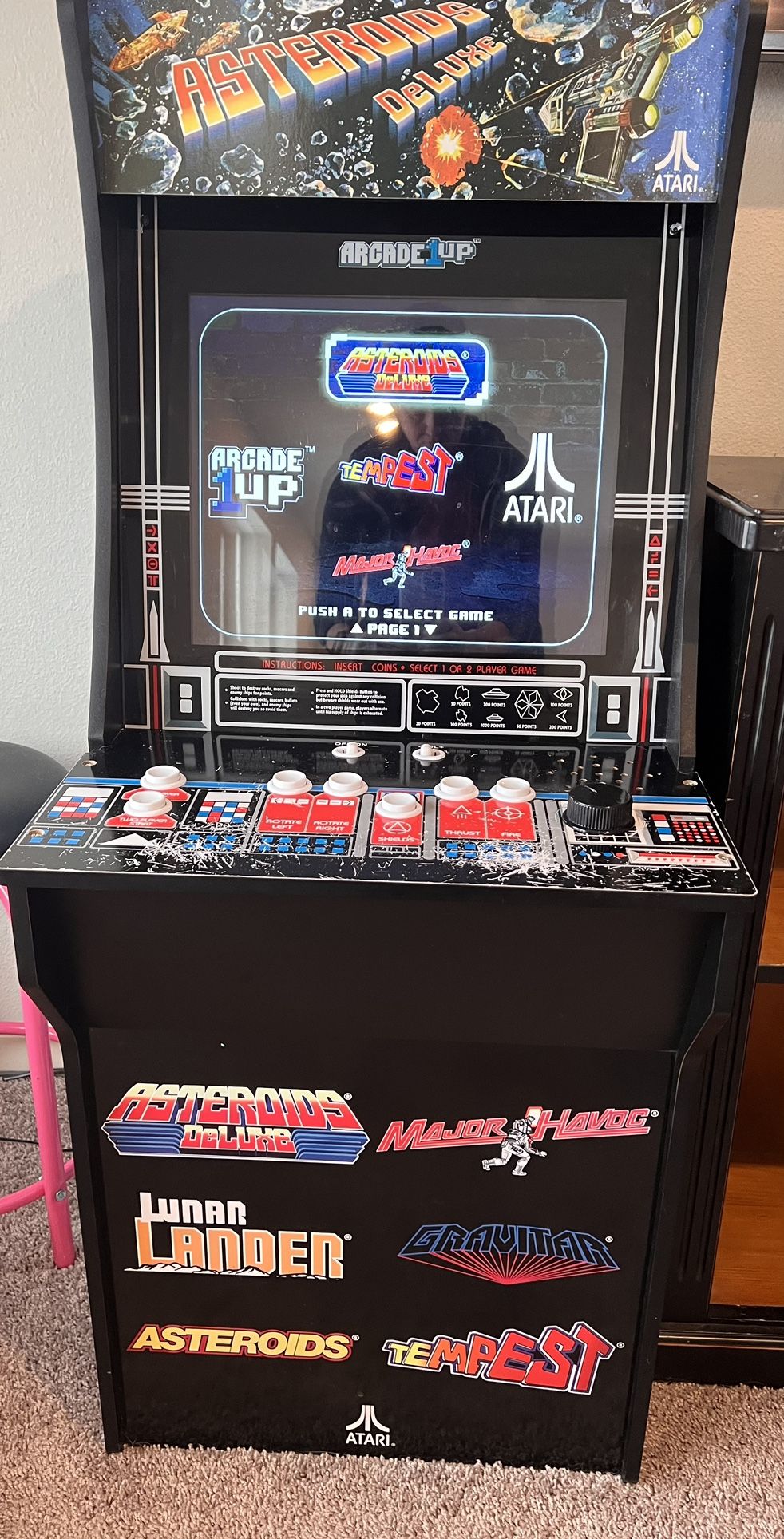 Arcade1up LIMITED EDITION 6640 Atari 6-in-1 Asteroids Deluxe