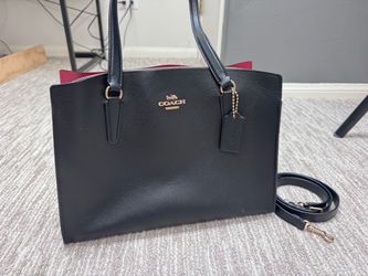 Coach Black Leather Tote Bag