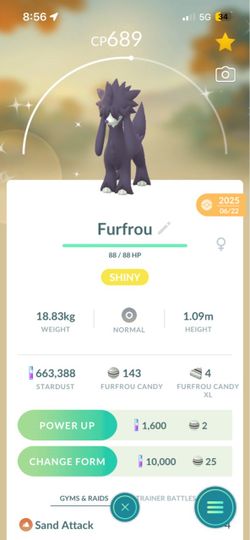 Shiny Furfrou pokemon go