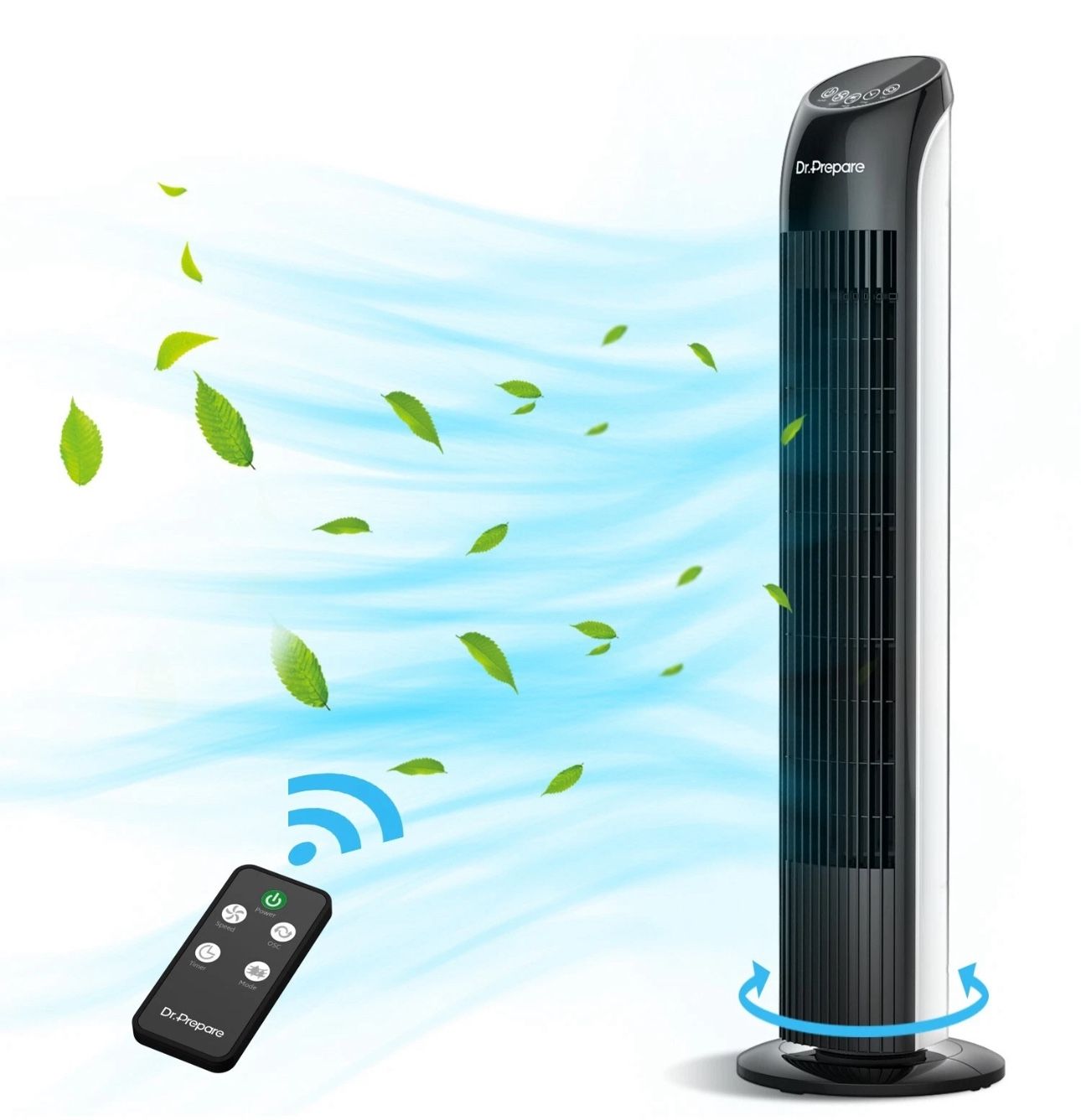 Dr.prepare 33"oscillating tower fan with remove