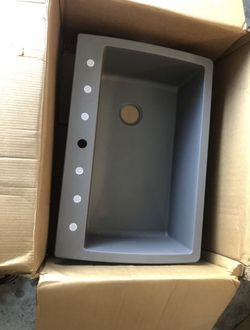 Blanco 440195 Diamond 33-1/2" Dual Mount Single Basin SILGRANIT - Grey