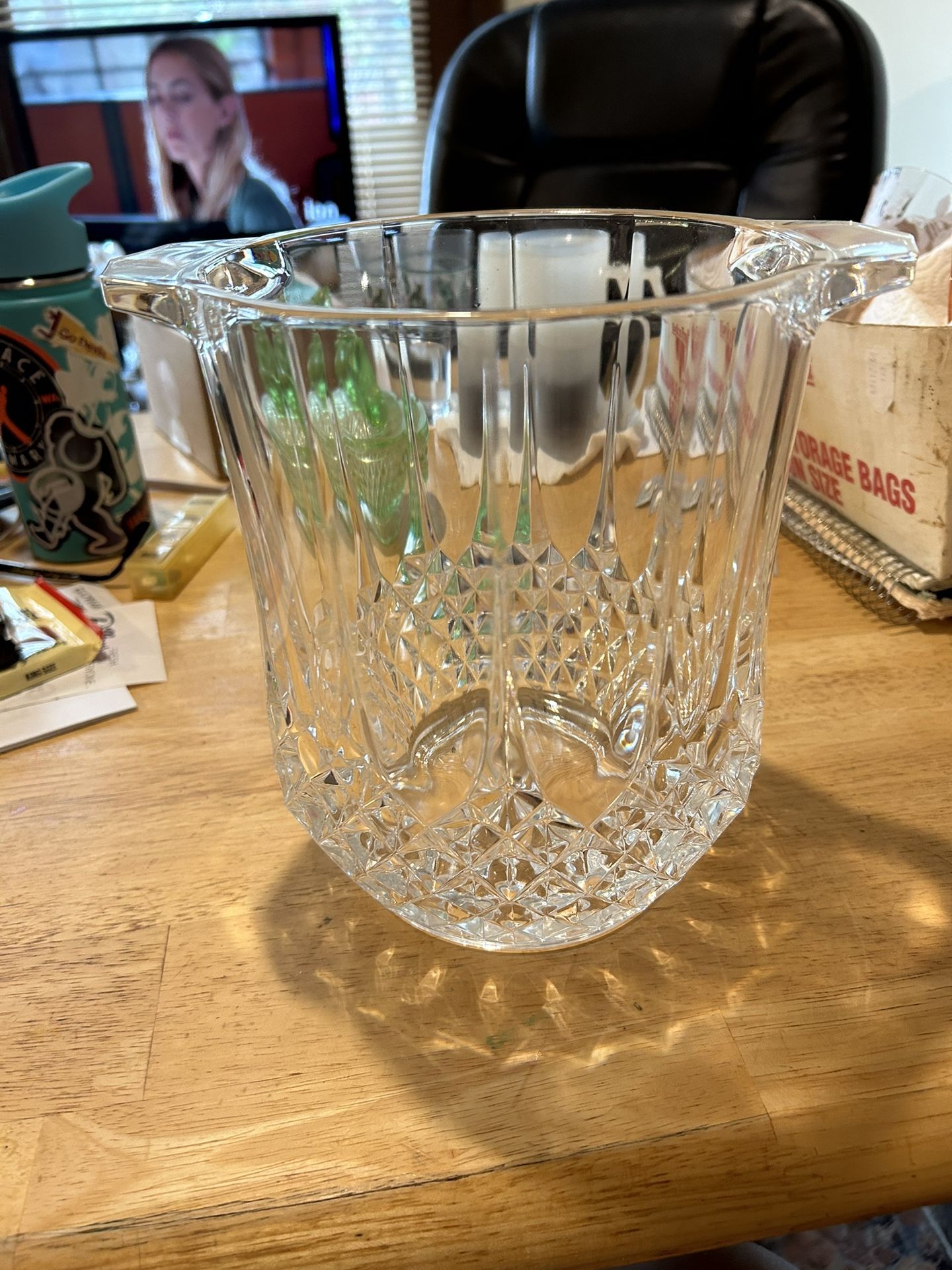 Vintage French Heavy Crystal Ice Bucket