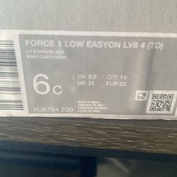 Force 1 low children  sizes 6c, and 5c