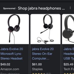 Jabra Headset w/  Mic (work from home!) 