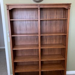 Solid Oak Mission Spindle Bookcase