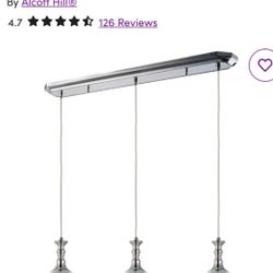 Polished Nickel Kitchen Island Pendant .