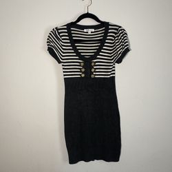 striped sweater dress