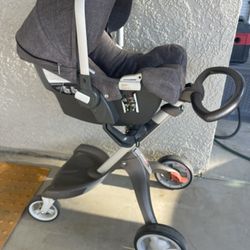 Stokke + Nuna Pipa Car Seat in Black & Beige Melange