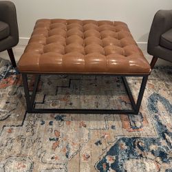 Leather Ottoman