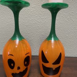 Jack-o’-lantern candle holders Set Of 2
