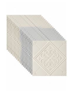 Foam Drop Ceiling Tiles 13.78x13.78 in 32-Pack 3D Decorative Panels for Home-Covers 42 SF