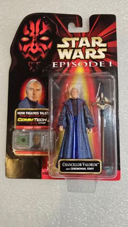 Vintage Hasbro Star Wars Chancellor Valorum w/Ceremonial Staff Action Figure