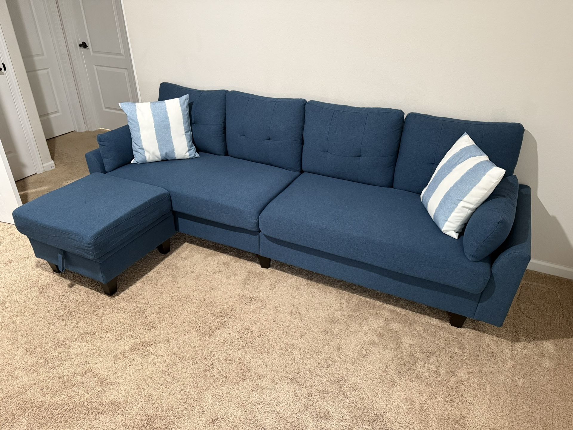 Blue Sectional Sofa, Couch