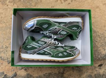 Bottega Veneta Orbit Sneakers Green Silver