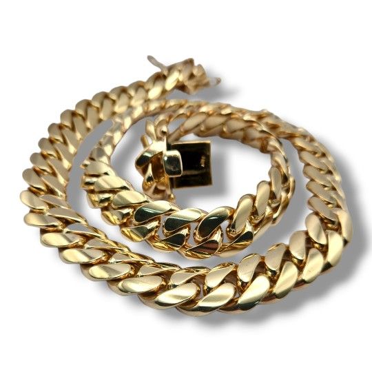 24" Miami Cuban Chain, 10K Solid Gold