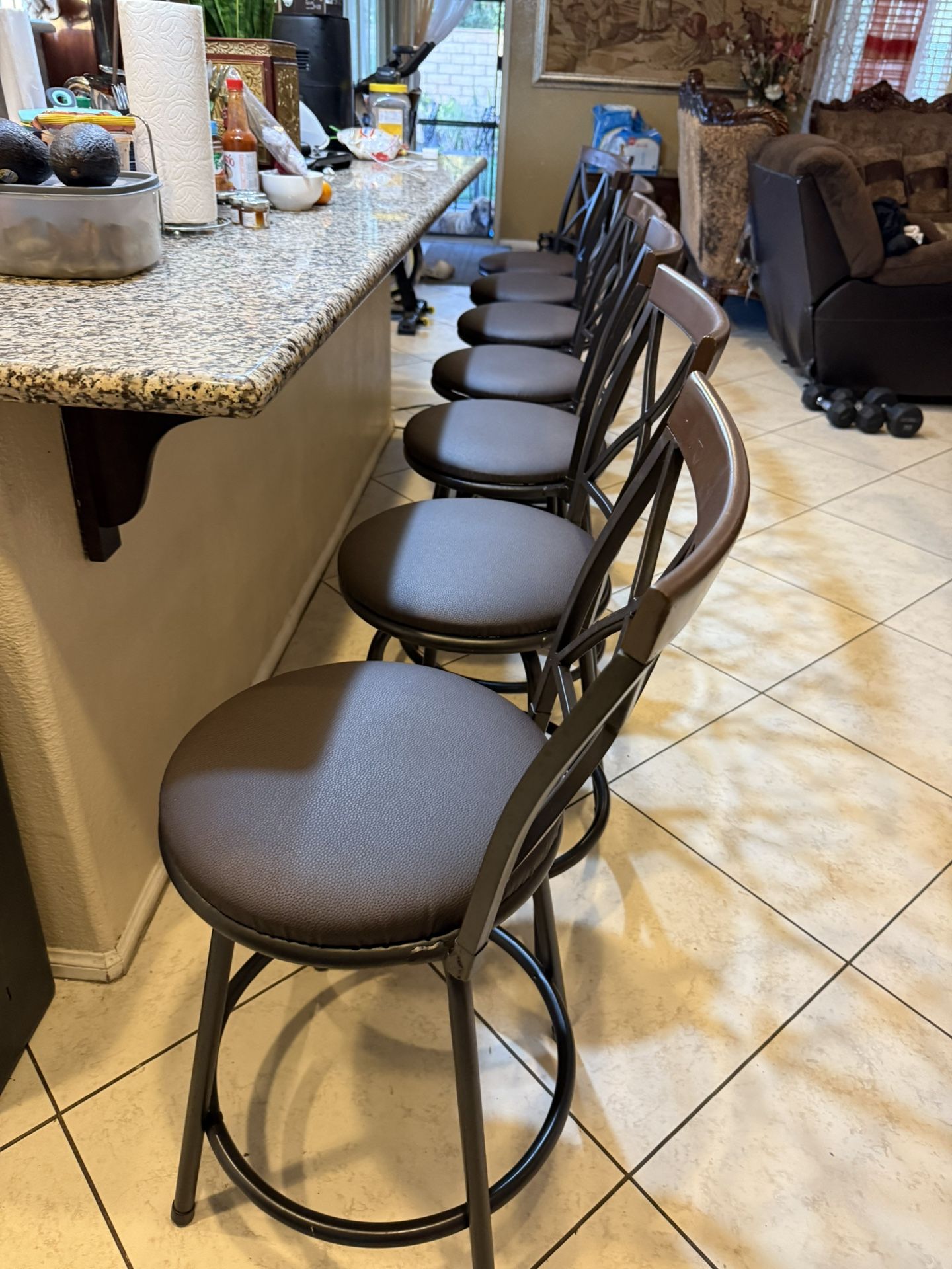 set of 7 counter height bar stool swivel sturdy