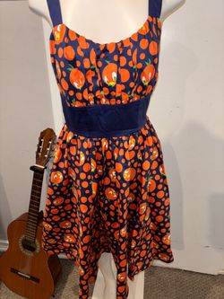 Disney orange bird retro dress size small