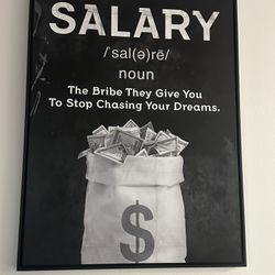 Framed Salary Canvas