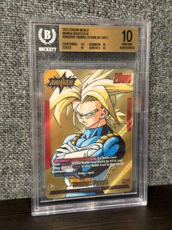 BGS 10 Pristine Trunks Future SB02-001 Gold Alt Art Leader Dragon Ball Fusion