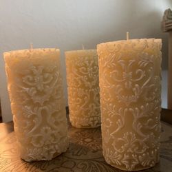 Carved Pillar Candles