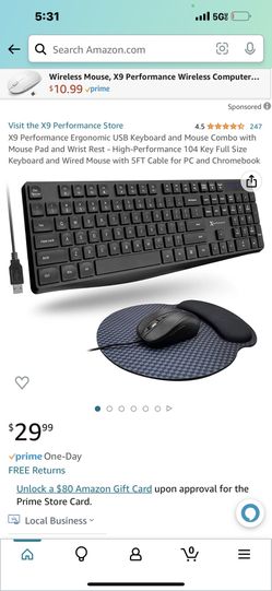 USB Keyboard ,mouse, And Pad Combo