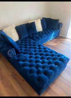 Velvet Blue Sectional