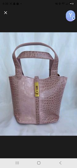 Pink Crocodile sm tote