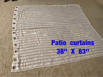 Patio  curtains  :  38"  X  83"  -  $15