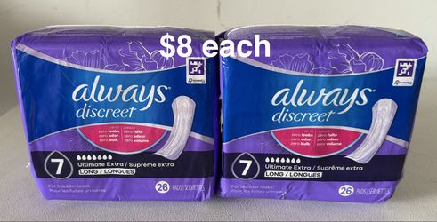 Female incontinence products-prices on each picture