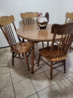 Round table with chairs
