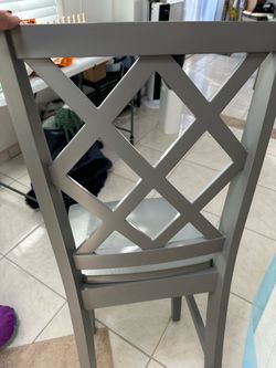 Gray counter height chair