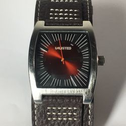 UNLISTED ✨MEN”S Brown Leather Wrist Watch 