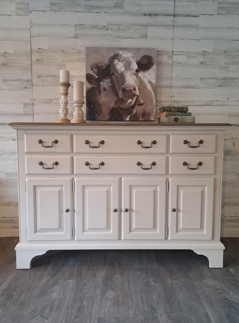 Refinished Tall Buffet/Tv Stand By Stanley Furniture