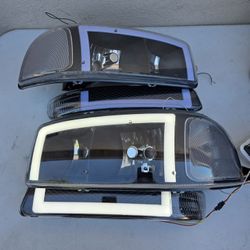 99-06 Gmc Sierra Yukon LED DRL Headlights Luces Focos Micas Faros Faroles Headlamps 