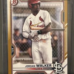 2021 Bowman Jordan Walker Gold /50