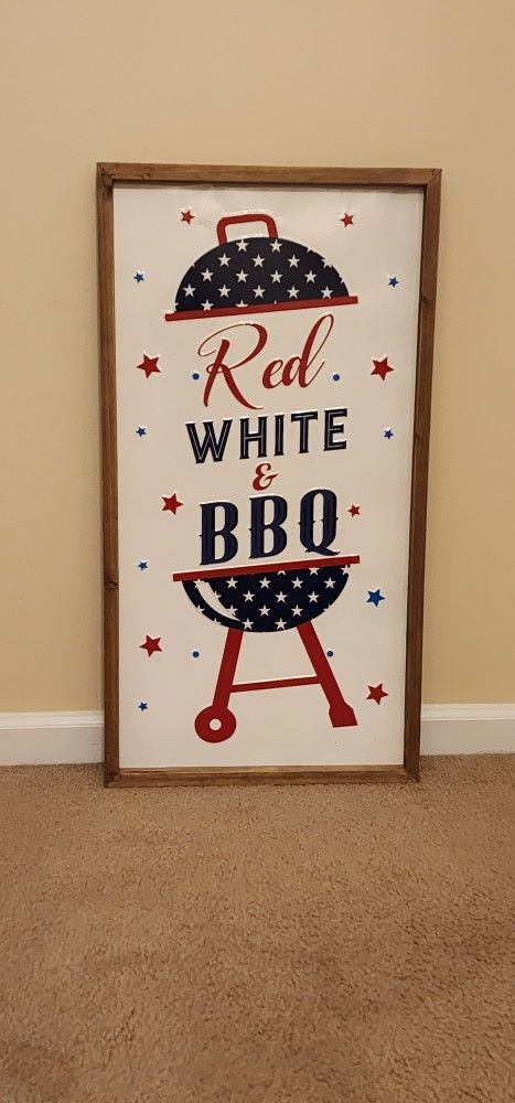 Celebrate Together Patriotic Framed Sign 24 X 16 X 1