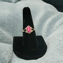 Sterling silver ruby ring, multiple sizes available 